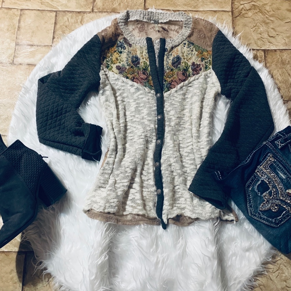 ππππππΎππ Patchwork α΄α΄α΄α΄sα΄ΚΚ Cardigan - Picture 3 of 6